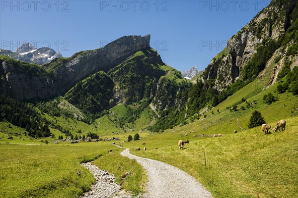 Steep mountains and hiking trail