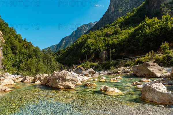 Turquoise river of Valbona valley