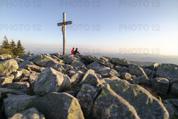 Sunset with view from the Lusen