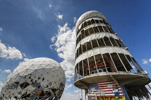 Graffiti on the former US wiretap on Teufelsberg in Grunewald