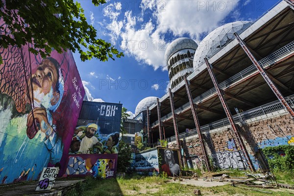 Graffiti on the former US wiretap on Teufelsberg in Grunewald