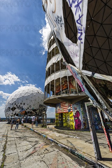 Graffiti on the former US wiretap on Teufelsberg in Grunewald