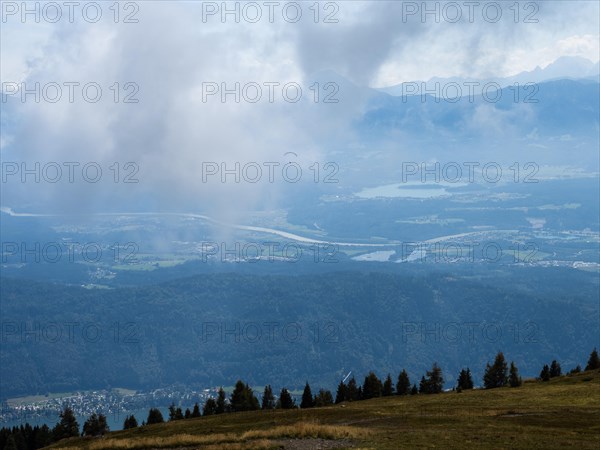 View from the Gerlitzen Alpe into the Drau Valley