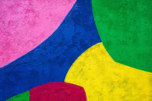 Abstract painted colorful grunge old weathered wall texture background with different colors