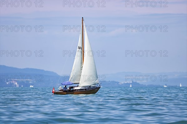 Sailing boat on Lake Constance near Immenstaad