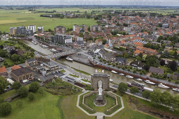 View over the city Diksmuide