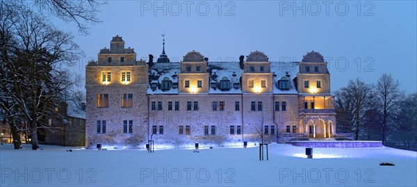Stadthagen Castle Illuminated Winter Stadthagen Germany