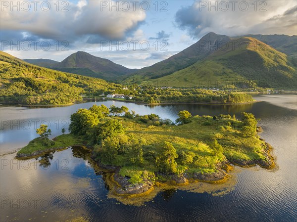Aerial view of the island of Eilean Munde