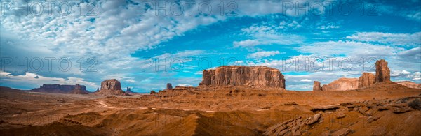 Panoramic view from John Ford's Point lookout in Monument Valley. Utah. USA