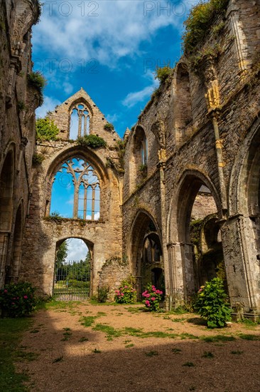 Ruins of the church of Abbaye de Beauport in the village of Paimpol