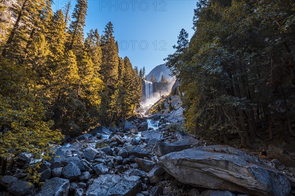 Vernal Falls waterfall of Yosemite National Park