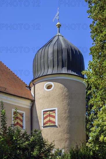 Tower with weather vane