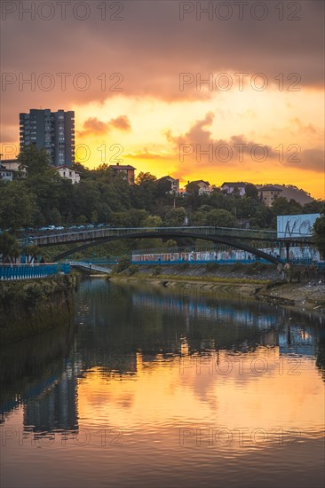Sunset in the town of Errenteria