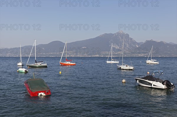 Parked boats on Lake Garda