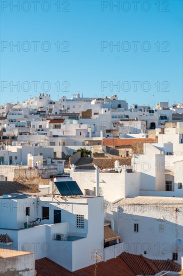 Aerial view of the town of Conil de la Frontera from the Torre de Guzman