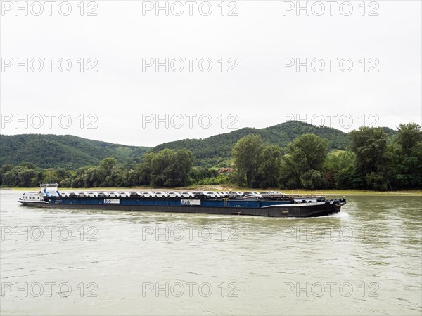Cargo ship on the Danube