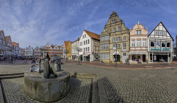 Marketplace Panorama Stadthagen Germany