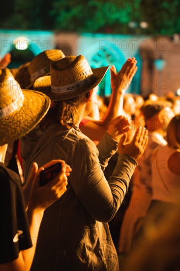 Crowd at Live Klostersommer Festival in Historic Monastery