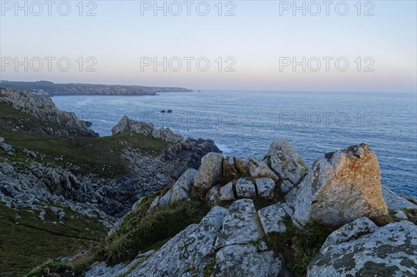 Morning atmosphere on the rocky coast of Pointe de Brezellec