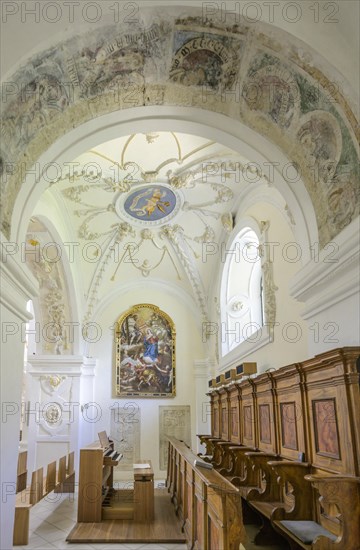 Old frescoes in the baroque church