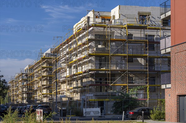 Residential construction in the new water town Spindlersfeld