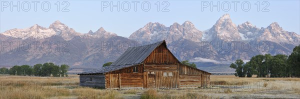 T. A. Moulton Barn in front of the Teton Range