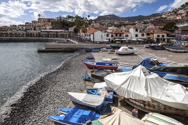 Harbour with colourful fishing boats