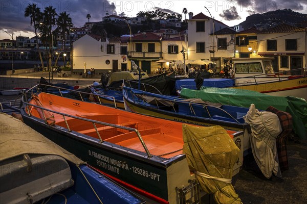 Harbour with colourful fishing boats