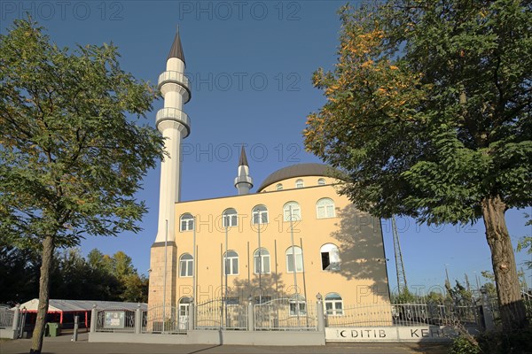 Islamic mosque with minarets