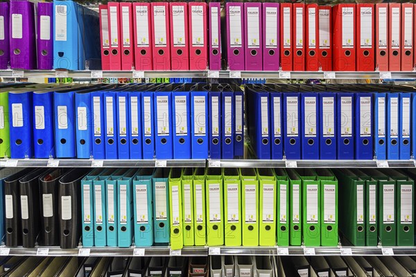 Shelves with files