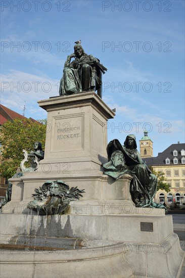 Friedrich Rueckert monument with sculptures