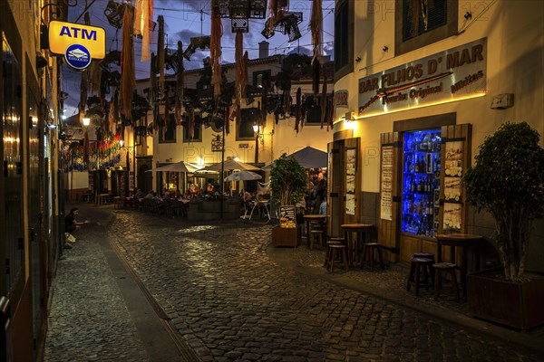 Street with restaurants