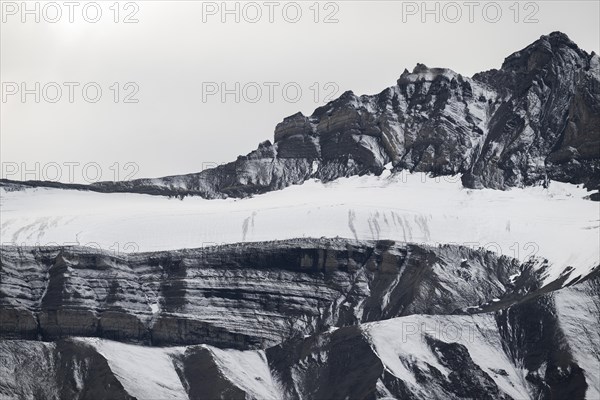 Rugged mountains and ice