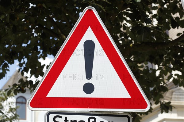 Road sign Danger Zone