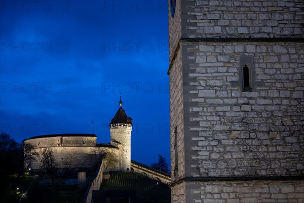 The Munot Castle and St. Johann Reformed Church in Schaffhausen