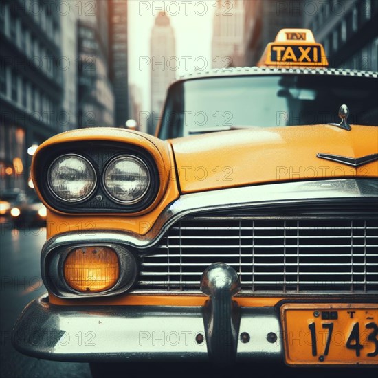 New York vintage taxi universe illustration generative ai art