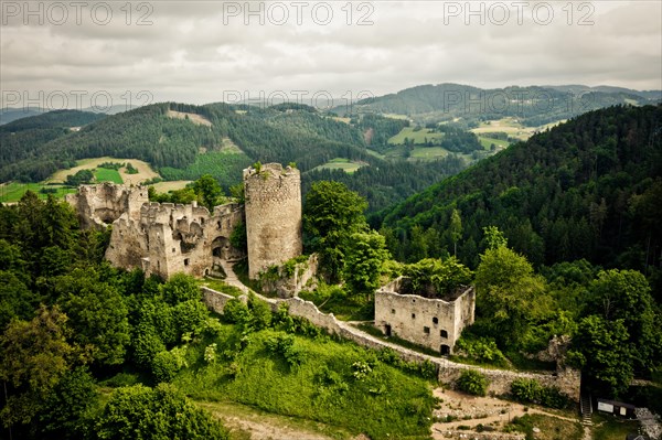 Prandegg Castle Ruin in the Mühlviertel region in Upper Austria