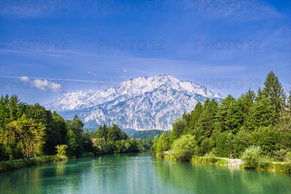 Königsseeache in front of Berchtesgaden Alps