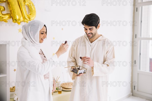 Eid concept with group friends
