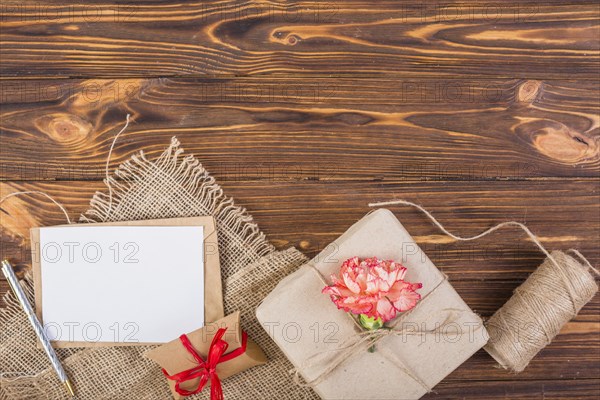 Frame letter with present boxes