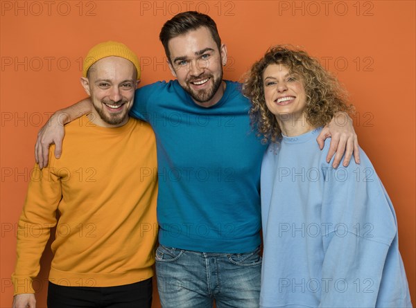 Smiley best friends posing together