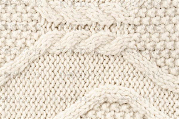 Close up cream wool pattern