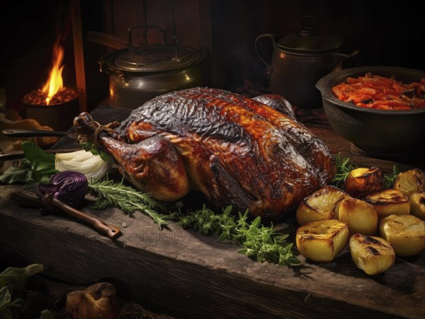 Traditional roast goose