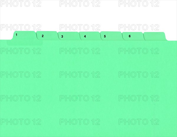 Green document folder