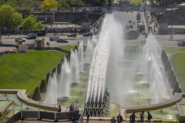 Fountain system below the Palais de chaillot