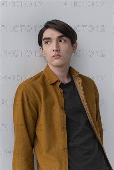 Young male wearing shirt portrait 3