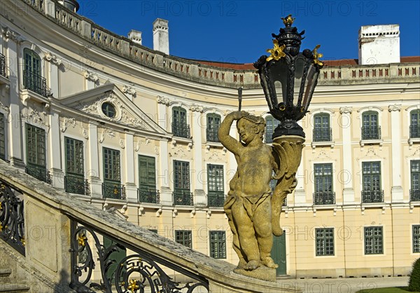 Putti on the grand staircase to the main wing