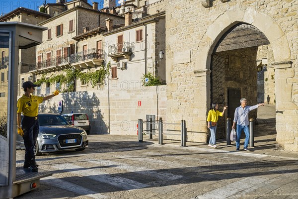 Traffic policewoman at Porta San Francesco