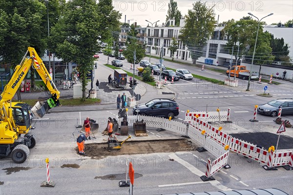 Road construction work