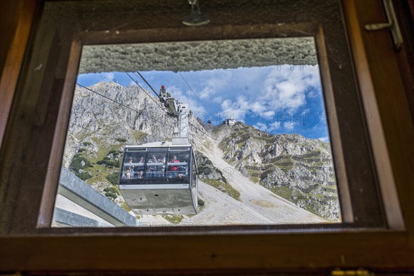 Gondola of the Nordkettenbahn to the Hafelekar